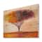 Designart - Landscape Colorful Abstract Tree Impressionist - Modern Print on Natural Pine Wood